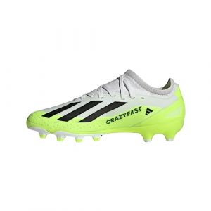 Adidas X Crazyfast.3 Football Shoes (Multi Ground), FTWR White/Core Black/Lucid Lemon, 38 EU