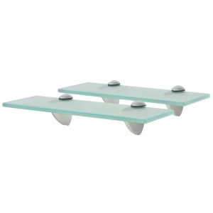VidaXL Etag&egrave;res Murales 2 pcs Verre 8 mm 30x10 cm