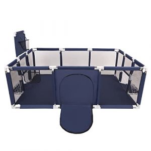Parc Bébé Basket + sans balles - Selonis - Bleu Foncé