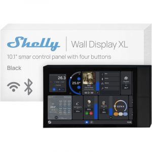 Shelly Panneau Tactile Wall Display XL 10.1" 1500W + Wi-Fi 6 BT 5.4 GHz Noir