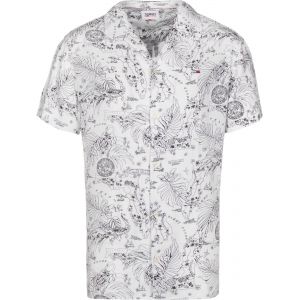 Tommy Hilfiger Chemisette droite fluide fantaisie Ligne Tommy Jeans Blanc