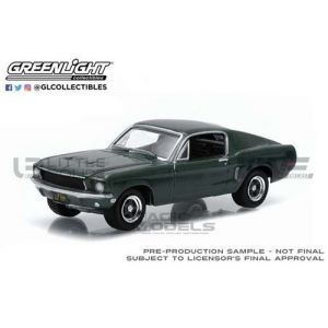 Greenlight Collectibles Miniatures montées - Ford Mustang GT Fastback vert 1968 1/64
