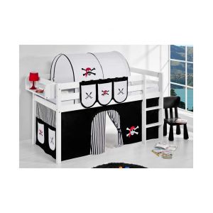 Image de LIT MI-HAUT NEPTUNE AVEC RIDEAUX - 90 x 200 - Pirates