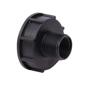 Boutt&eacute; Adaptateur plastique cuve 1000L avec sortie &agrave; visser sortie cuve D60