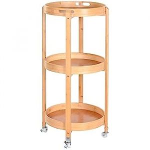 Organisateur polyvalent Dkd Home Decor bambou acier inoxydable 43,6 x 43,6 x 90,5 cm