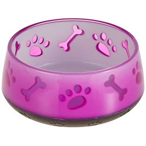 Croci 3 bols violets 300 ml: Set 3 bols en plastique tpr avec base en caoutchouc antid&eacute;rapante Mod&egrave;le pour chiens et chats