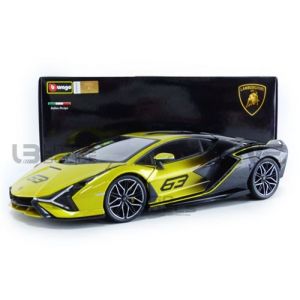 Image de Lamborghini Voiture Miniature de Collection BBURAGO 1-18 Sian FKP 37 - 2020 - Yellow Fade Color - 11100Y