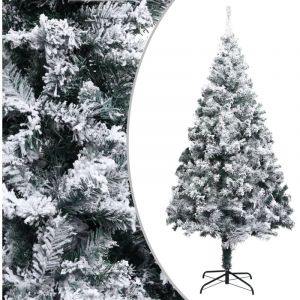 VidaXL Sapin de Noël artificiel avec neige floquée Vert 180 cm PVC