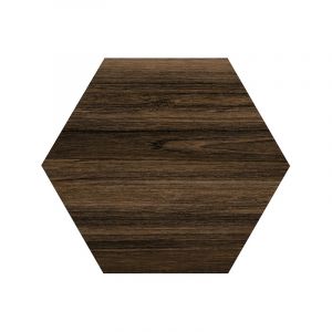 Hexagono Belice Carbon - Carrelage Hexagonal Aspect Bois Grand Format