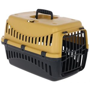 Kerbl Pet Caisse de Transport Expedion, possibilité de Transport pour Chats/Chiens/Petits Animaux, Plastique, Honey|Noir, 45x30x30 cm