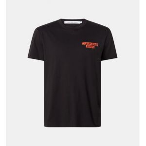 Calvin Klein T-shirt droit en coton signature Noir Jeans - Couleur Noir - Taille M