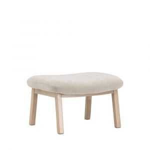 Venture Home - Repose-pieds en tissu et bois - Beige - Rile