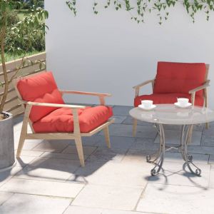 VidaXL Coussins de canapé palette 2 pcs rouge tissu Red