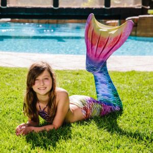 Déguisement queue de sirène avec monopalme Kuaki Mermaids