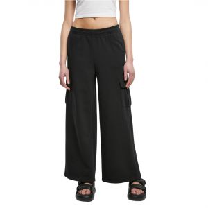 Urban classics Pantalon cargo taille haute à jambe large femme Terry