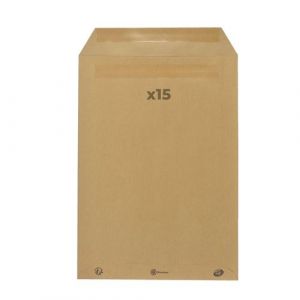 15 enveloppes en papier kraft 90 g - 22,9 x 32,4 cm - Youdoit