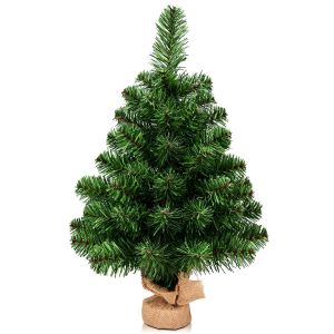 coast artificial Christmas tree pine branch pvc - 60 cm - green - cement base - full lifelike branches