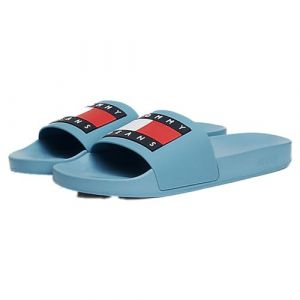 Tommy Jeans Homme Claquettes Pool Slide Sandales de Bain, Bleu (Skyscrape Blue), 44