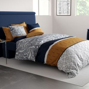 Housse de couette 260x240 Dakota + 2 taies coton 57 fils