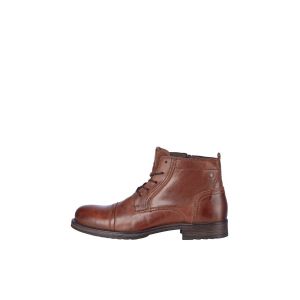 Jack & Jones Boots Jack Jones JFW RUSSEL LEATHER MID - Couleur 40,41,42,43,44,45,46 - Taille Marron