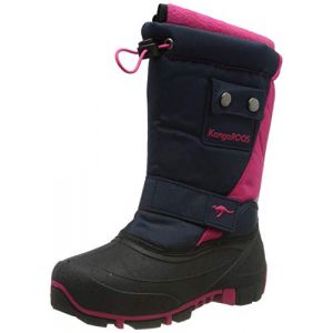 KangaROOS Kanga-Bean II, Bottes de Neige, Bleu (Dark Navy/Daisy Pink 4204), 32 EU
