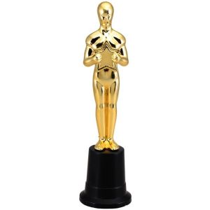 Ruedelafete Statuette Trophée récompense Star en plastique doré 22cm