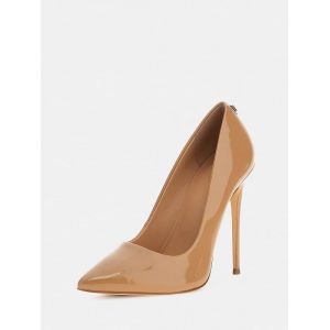 Guess Escarpins Felyx cuir v&eacute;ritable verni Rose - Couleur Rose - Taille 41