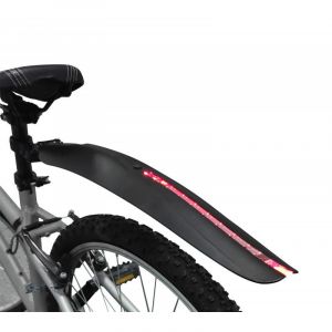 Image de Zéfal GARDE BOUE VTT AR 26- COMPATIBLE 27.5- RESINE NOIR AVEC ECLAIRAGE FIXATION TIGE DE SELLE DOUBLE ARTICULATION (FONCTIONNE AVEC PILE