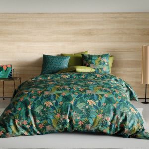 Parure de lit 2 places coton &agrave; motifs 240x260 cm