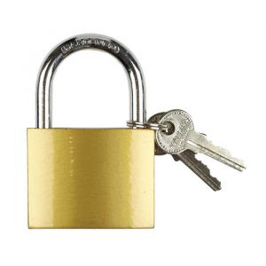 Cadenas de Sécurité "2 Clés" 8cm Or