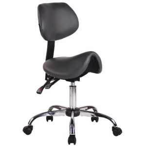 CLP Tabouret de travail Stuttgart en similicuir gris