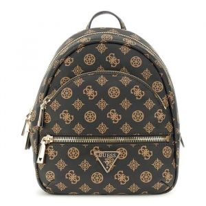 Guess Sac à dos de loisirs brun foncé brun clair pour femme - Manhatten II Backpack Mocha Logo 310219