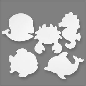 Creotime Formes à décorer - Animaux de la mer - 16 pcs