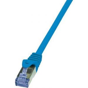 Image de Logilink CQ3016S - Câble réseau RJ45 CAT 6A S / FTP 0,25 m Bleu