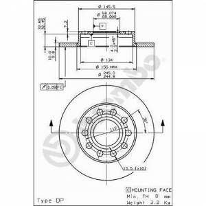 Brembo 2 Disques de frein 08.9136.11