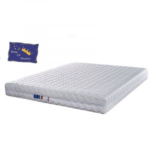 King Of Dreams Matelas 20 cm 160x200 Souple Mousse Ind&eacute;formable D&eacute;houssable + Prot&egrave;ge Matelas + Oreiller M&eacute;moire de Forme OFFERTS 1