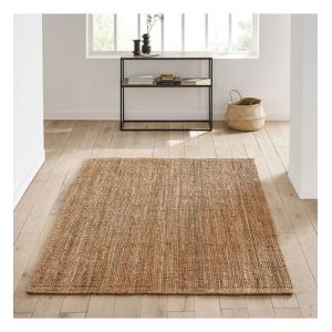 Tapis jute rectangulaire, Aftas Marron