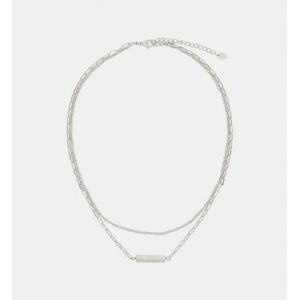 Image de IKKS Collier ras de cou pendentif message acier Gris