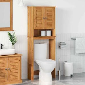 VidaXL Armoire De Toilette Avec Étagère Avec Stockage Avec Porte Marron Miel 60 X 27 X 161 Cm