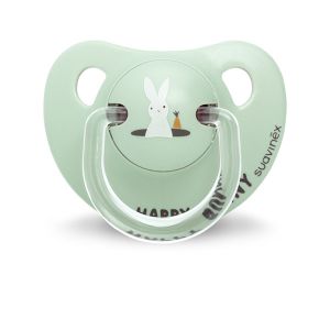 Image de Suavinex Sucette physiologique silicone Happy Bunny 6-18 mois