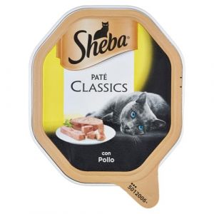Sheba Paté Classics - Nourriture pour Chat avec Poulet - 22 barquettes de 85 g pour Un Total de 1870 g