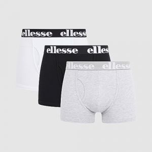 ELLESSE Hali 3 Pack Black/Grey/White - Boxers - noir - XXL - 95% coton, 5% élasthanne