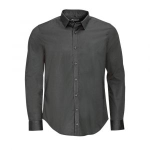 Image de Sol's Chemise Homme Stretch Manches Longues BLAKE Gris titanium 01426 - Taille M