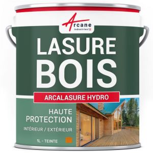 Arcane industries Lasure bois extérieur / intérieur - 1 L Chêne Doré - Teinte Jaune
