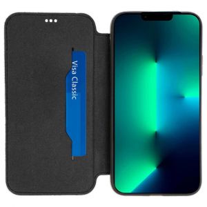 Image de Akashi Etui Folio Cuir Italien Noir iPhone 13 Pro