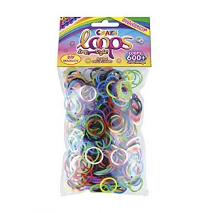 Craze Loops 600 Loom Bague de Tricotage en Silicone 100 % Doux pour la Peau Multicolore - 20753