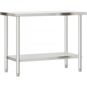 VidaXL Table de travail de cuisine 110x55x85 cm acier inoxydable