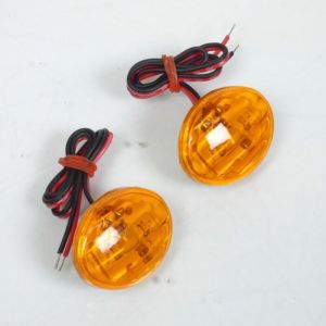Mini clignotant &oelig;il de chat orange &agrave; LED auto pour moto scooter