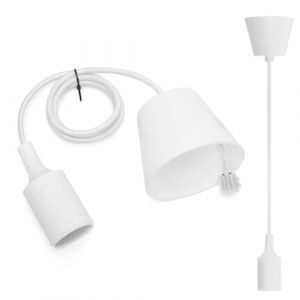Aigostar - Support de lampe en plastique E27 Blanc