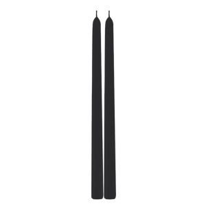 Ruedelafete Set de 2 bougies Flambeau 30cm, en Noir
